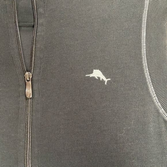 Tommy Bahama Antigua Cove M Vest Black with gray stitching - Picture 2 of 7